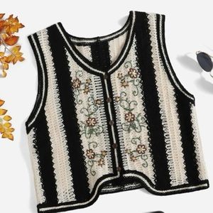 NWT Super Cute Crochet Vest